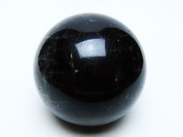 モリオン 純天然 黒水晶 丸玉 56mm [t643-5219]