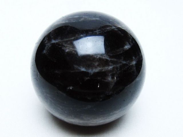 モリオン 純天然 黒水晶 丸玉 54mm [t643-5227]