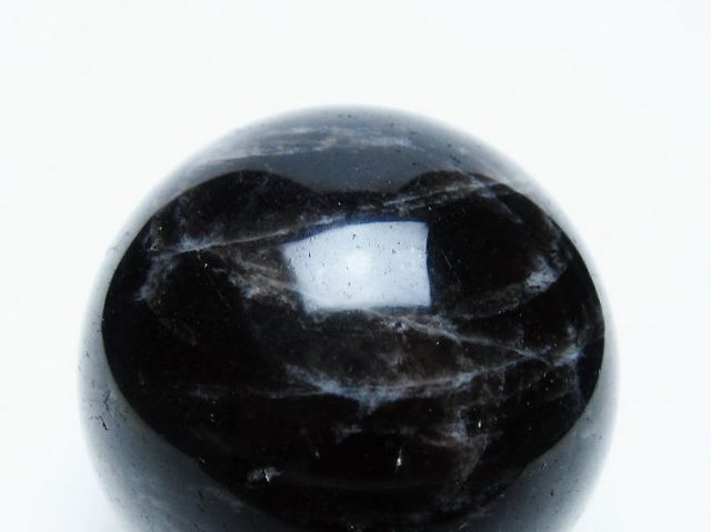 モリオン 純天然 黒水晶 丸玉 54mm [t643-5227]