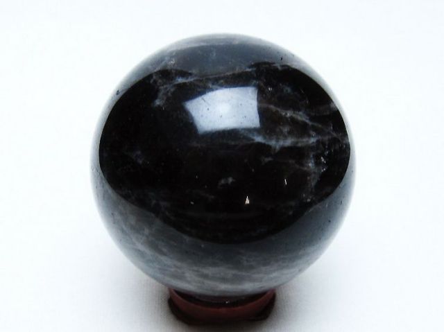 モリオン 純天然 黒水晶 丸玉 54mm [t643-5227]