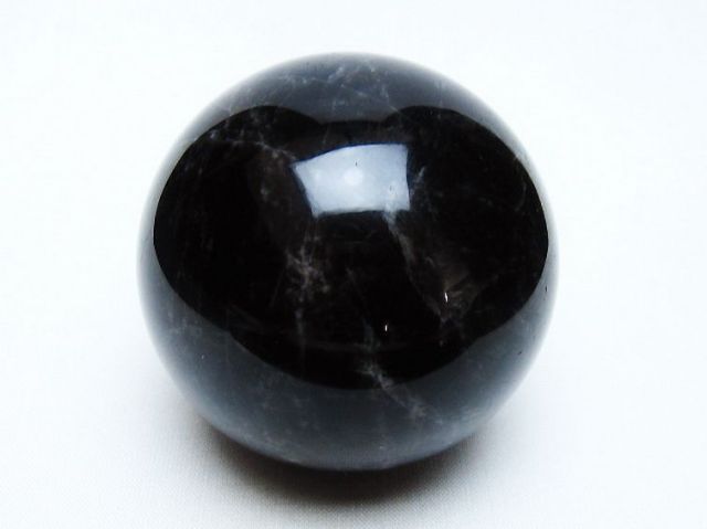 モリオン 純天然 黒水晶 丸玉 63mm [t643-5236]