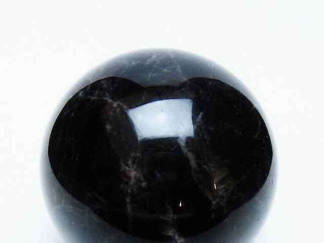 モリオン 純天然 黒水晶 丸玉 63mm [t643-5236]