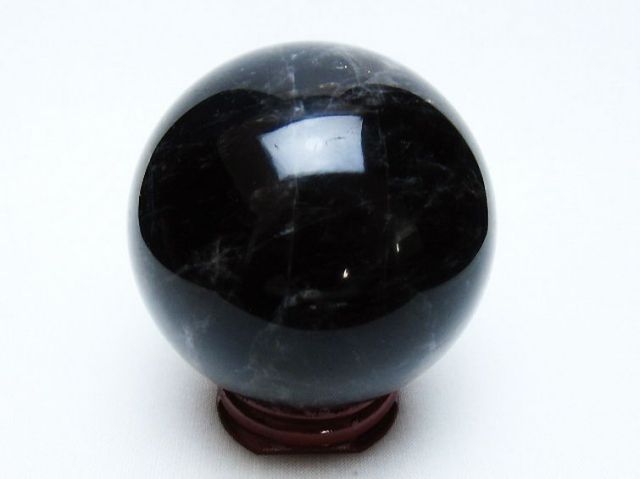 モリオン 純天然 黒水晶 丸玉 63mm [t643-5236]