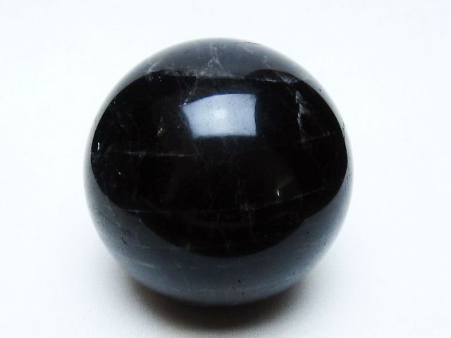 モリオン 純天然 黒水晶 丸玉 70mm [t643-5248]