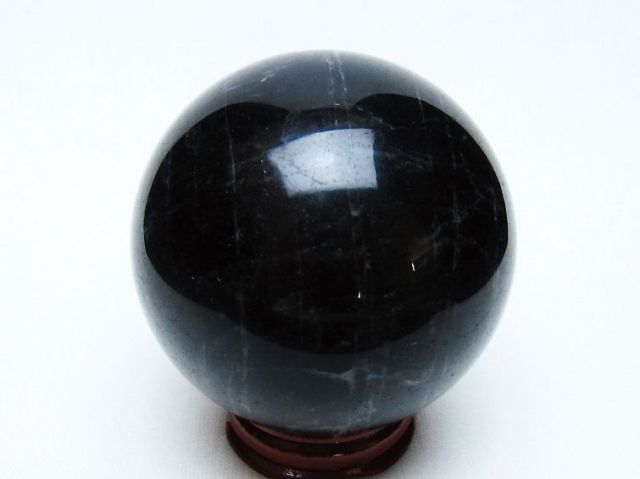 モリオン 純天然 黒水晶 丸玉 62mm [t643-5257]