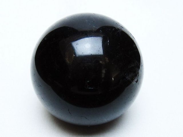 モリオン 純天然 黒水晶 丸玉 58mm [t643-5259]