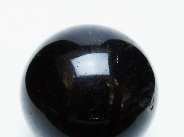 モリオン 純天然 黒水晶 丸玉 58mm [t643-5259]