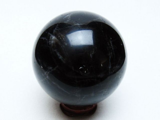 モリオン 純天然 黒水晶 丸玉 56mm [t643-5262]