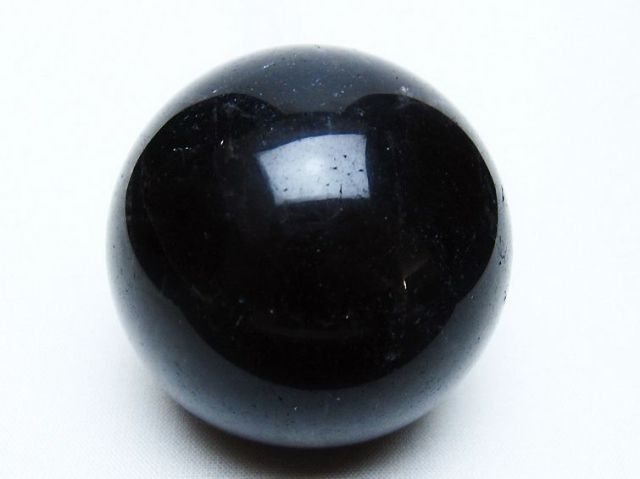 モリオン 純天然 黒水晶 丸玉 54mm [t643-5267]