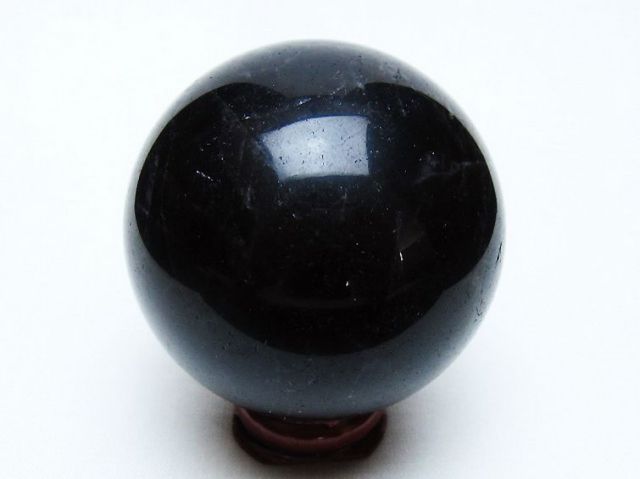 モリオン 純天然 黒水晶 丸玉 54mm [t643-5267]
