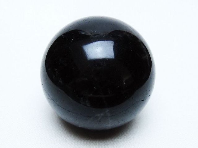 モリオン 純天然 黒水晶 丸玉 54mm [t643-5268]