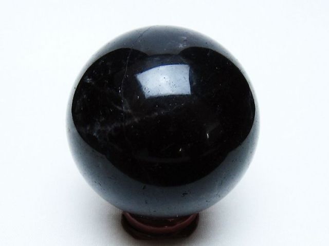 モリオン 純天然 黒水晶 丸玉 54mm [t643-5268]