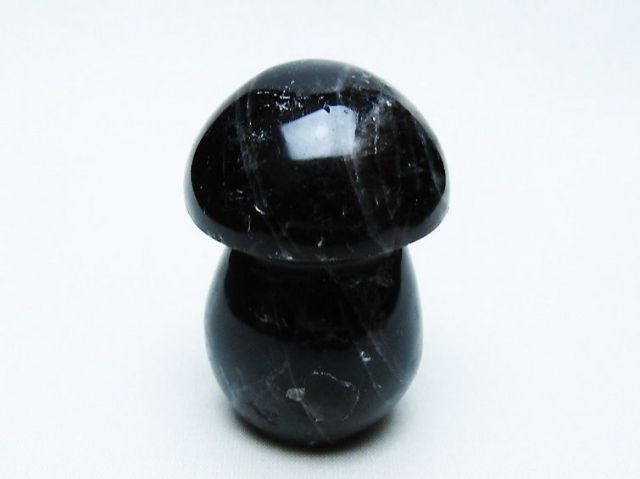 パワーストーン 天然石 モリオン 純天然 黒水晶 きのこ 置物