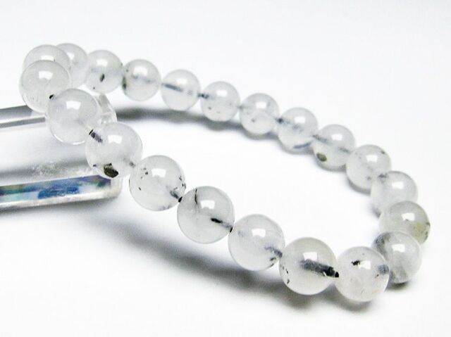 パイライト入り水晶ブレスレット9mm[T669-689]
