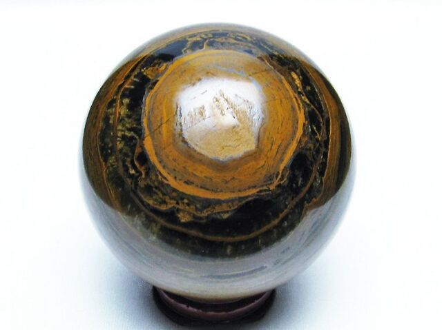 天然石 アイアンタイガーアイ丸玉72mm[T671-5836]