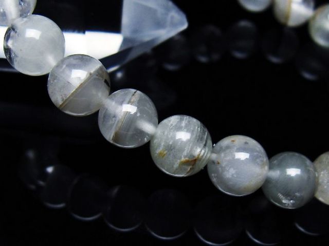 ガーデン水晶ファントムブレスレット 8mm [T676-1960]