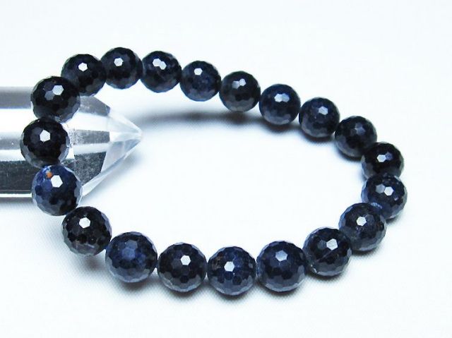 パワーストーン 天然石 サファイアブレスレット 9mm [T692-5772]1枚目