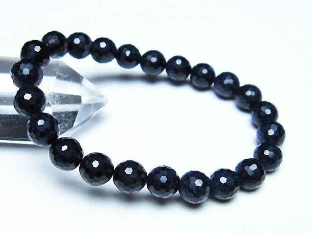 パワーストーン 天然石 サファイアブレスレット 8mm [T692-5816]1枚目