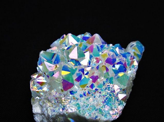 パワーストーン 天然石 レインボーオーラ水晶クラスター[T693-4815]