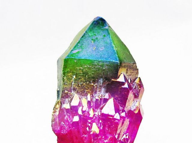 オーラ水晶 オーラクリスタル カテドラルライブラリー 原石(レインボー)[T693-4833]