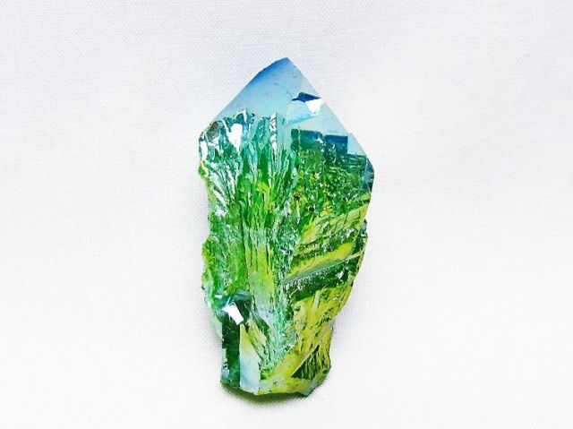 オーラ水晶 オーラクリスタル カテドラルライブラリー 原石 (グリーン)[T693-4905]