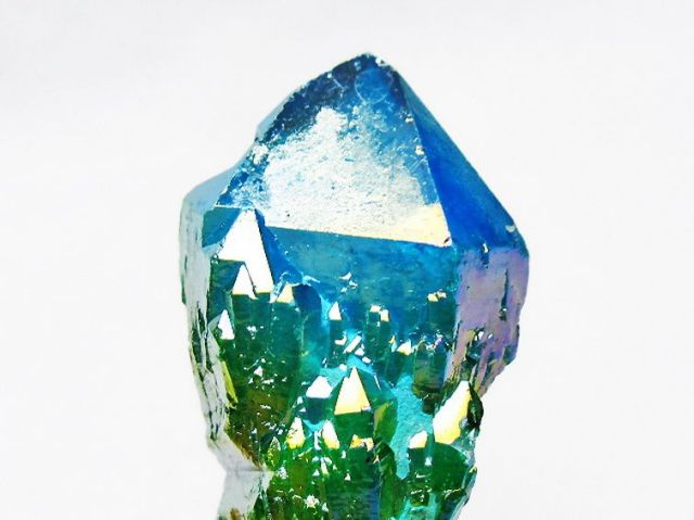オーラ水晶 オーラクリスタル カテドラルライブラリー 原石 (グリーン)[T693-4905]