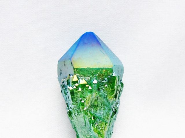 オーラ水晶 オーラクリスタル カテドラルライブラリー 原石 (グリーン)[T693-4924]