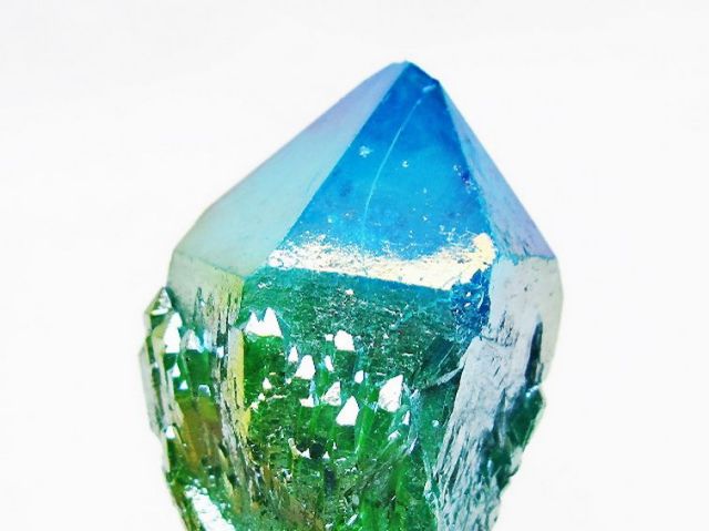 オーラ水晶 オーラクリスタル カテドラルライブラリー 原石 (グリーン)[T693-4924]