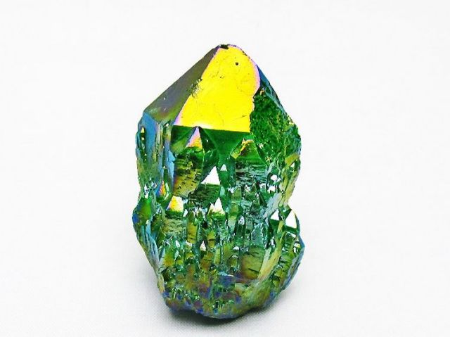 オーラ水晶 オーラクリスタル カテドラルライブラリー 原石 (グリーン)[T693-4938]