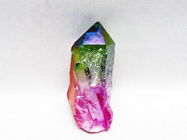 オーラ水晶 オーラクリスタル カテドラルライブラリー 原石(レインボー)[T693-5108]