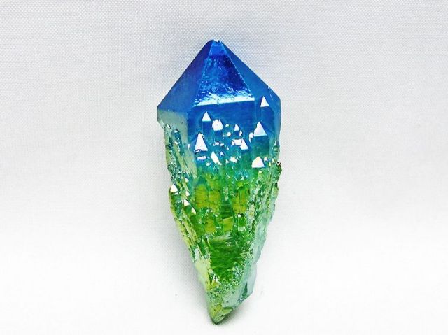 オーラ水晶 オーラクリスタル カテドラルライブラリー 原石 (グリーン)[T693-5274]