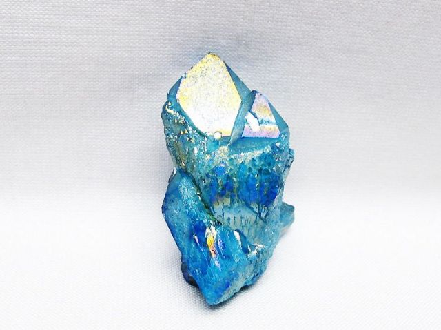 オーラ水晶 オーラクリスタル カテドラルライブラリー 原石 (アクア) [t693-5744]