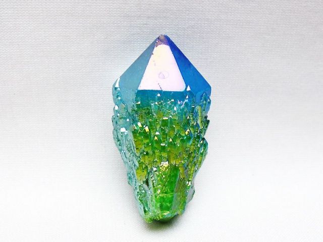 オーラ水晶 オーラクリスタル カテドラルライブラリー 原石 (グリーン) [t693-5797]
