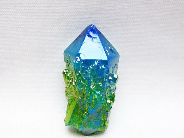 オーラ水晶 オーラクリスタル カテドラルライブラリー 原石 (グリーン) [t693-5797]
