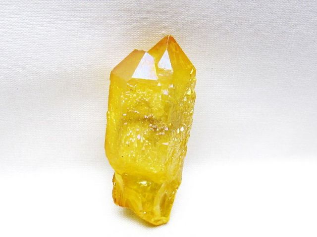 オーラ水晶 オーラクリスタル カテドラルライブラリー 原石 (イエロー) [t693-5884]