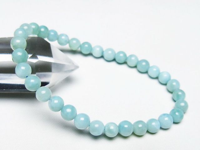 値下げ中6800円→6,000円天然石 ラリマー（24mm）&水晶 ブレスレット 天然】ラリマー ブレスレット 24mmの通販 by Rui｜ラクマ