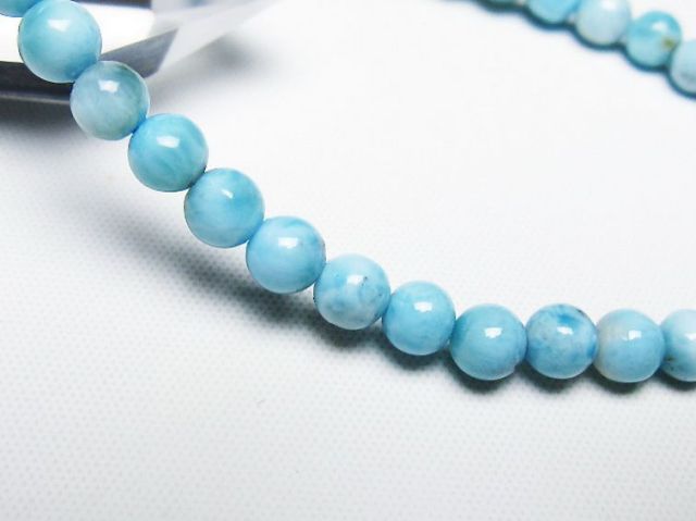 ラリマーブレスレット 5mm [T7-21985]