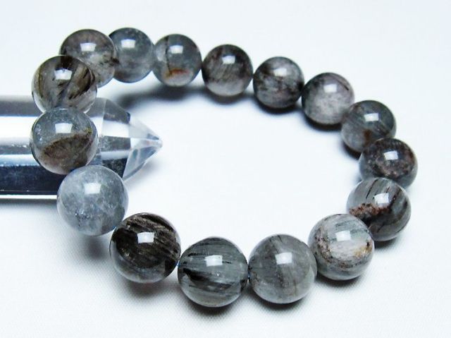 トルマリンルチルブレスレット 14mm [T702-6529]