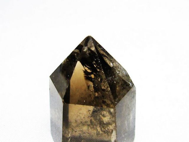 虹入りライトニング水晶ガーデンクォーツ（庭園水晶）六角柱[T705-7283] 