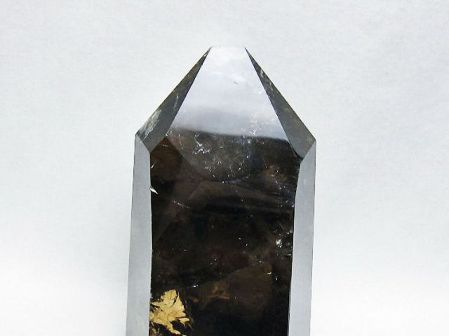 虹入りライトニング水晶ガーデン水晶六角柱 [t705-7663]