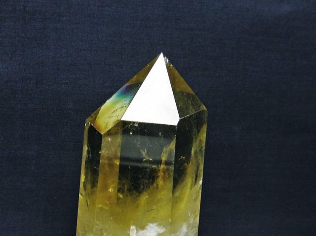 シトリン水晶六角柱[T719-4326]