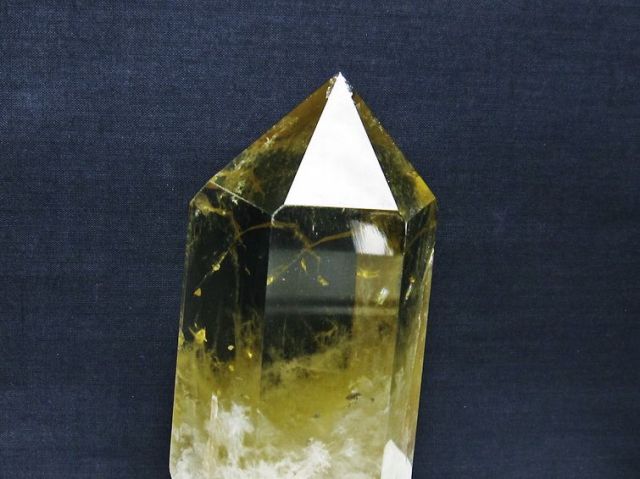 シトリン水晶六角柱[T719-4326]