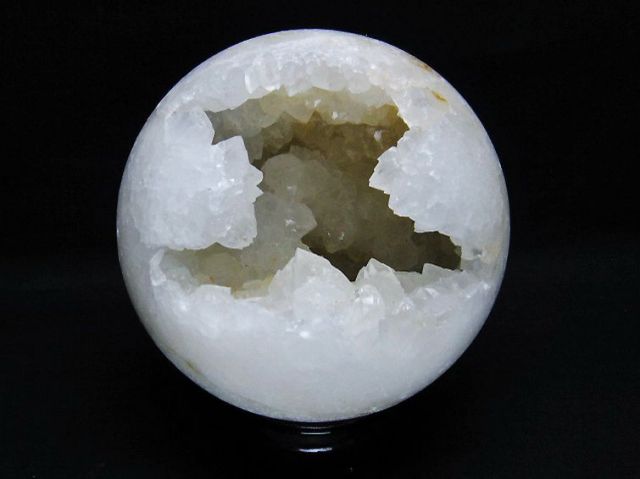 1.4Kgモロッコ産水晶 笑口丸玉 120mm [T722-1039]