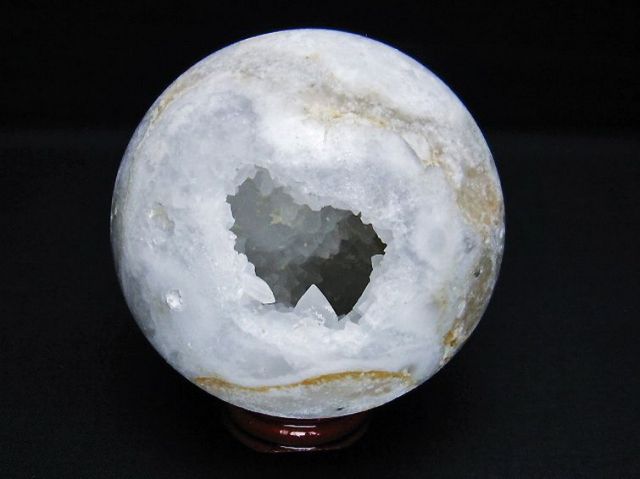 モロッコ産水晶 笑口丸玉 79mm [T722-663]