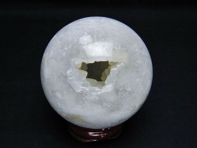 モロッコ産水晶 笑口丸玉 60mm [T722-884]