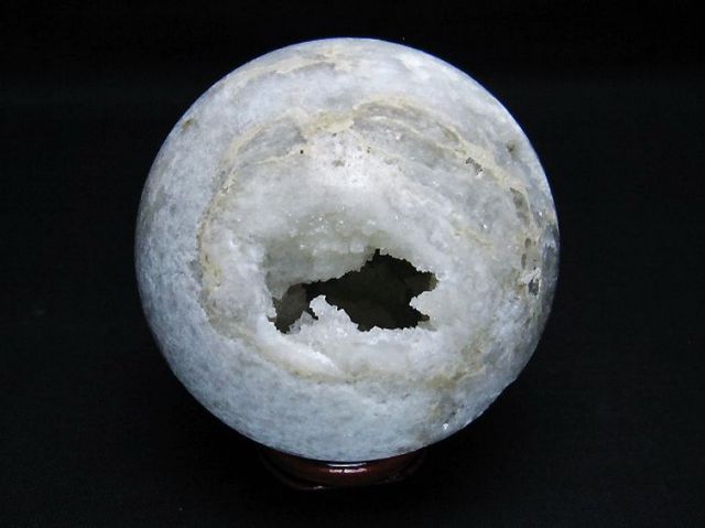 モロッコ産水晶 笑口丸玉 73mm [T722-906]