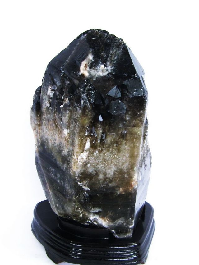 12.8Kgモリオン 純天然 黒水晶 カテドラルライブラリー水晶原石同梱不可[T735-3809]