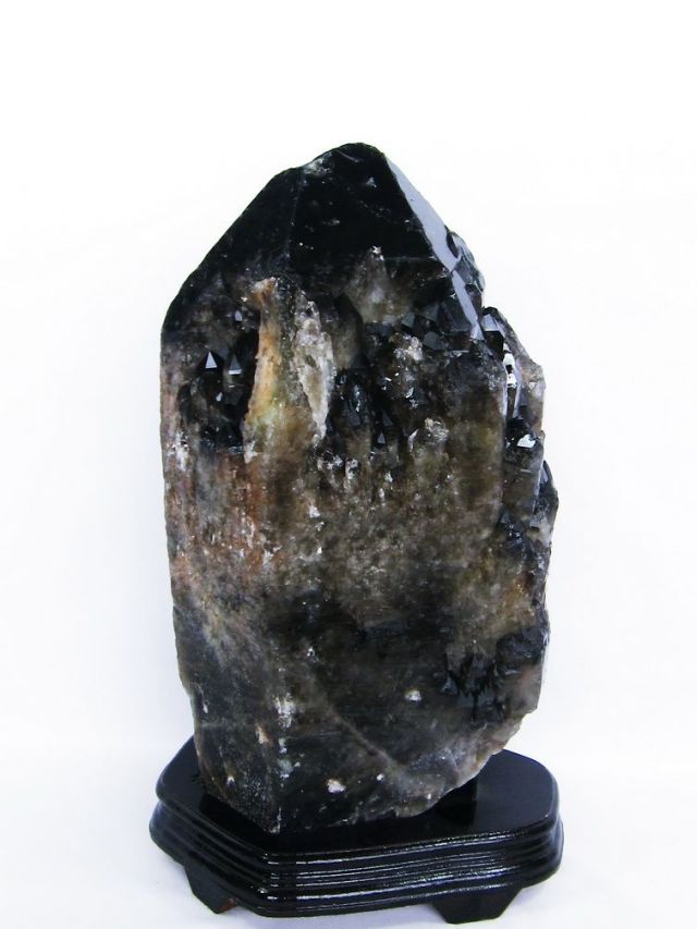 19Kgモリオン 純天然 黒水晶 カテドラルライブラリー水晶原石同梱不可[T735-3818]