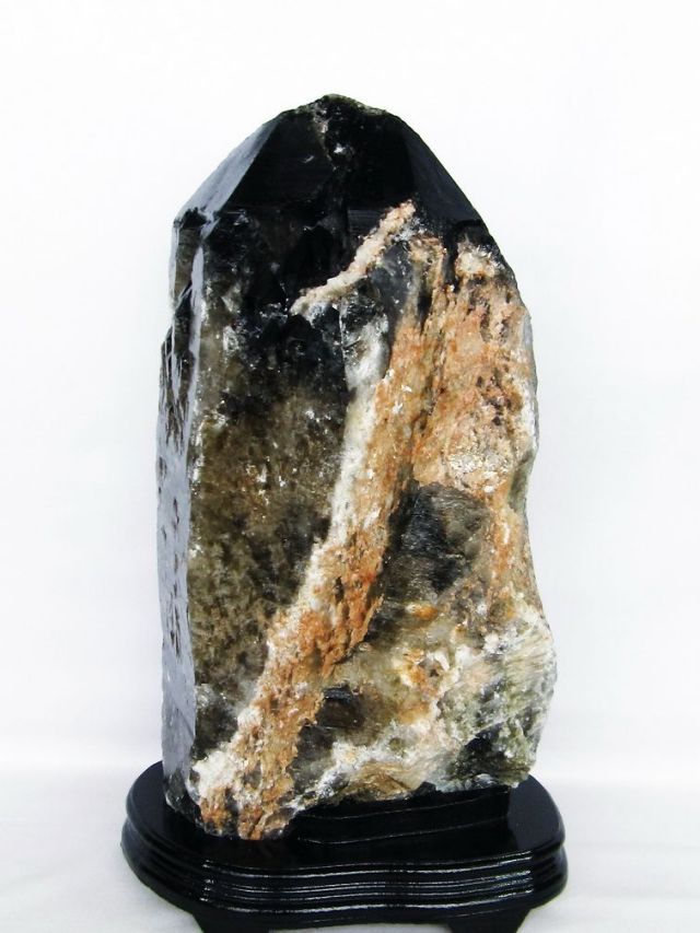 25.2Kgモリオン 純天然 黒水晶 カテドラルライブラリー水晶原石同梱不可[T735-3822]