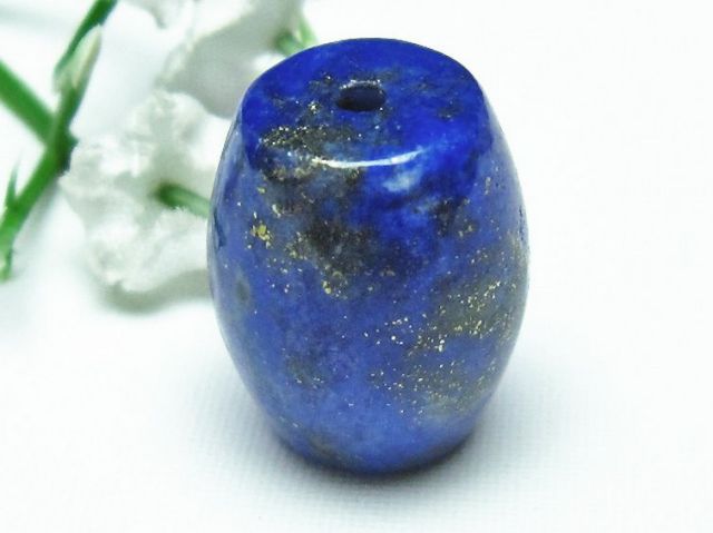 ラピスラズリ バレル型 ビーズ[T74-2852]